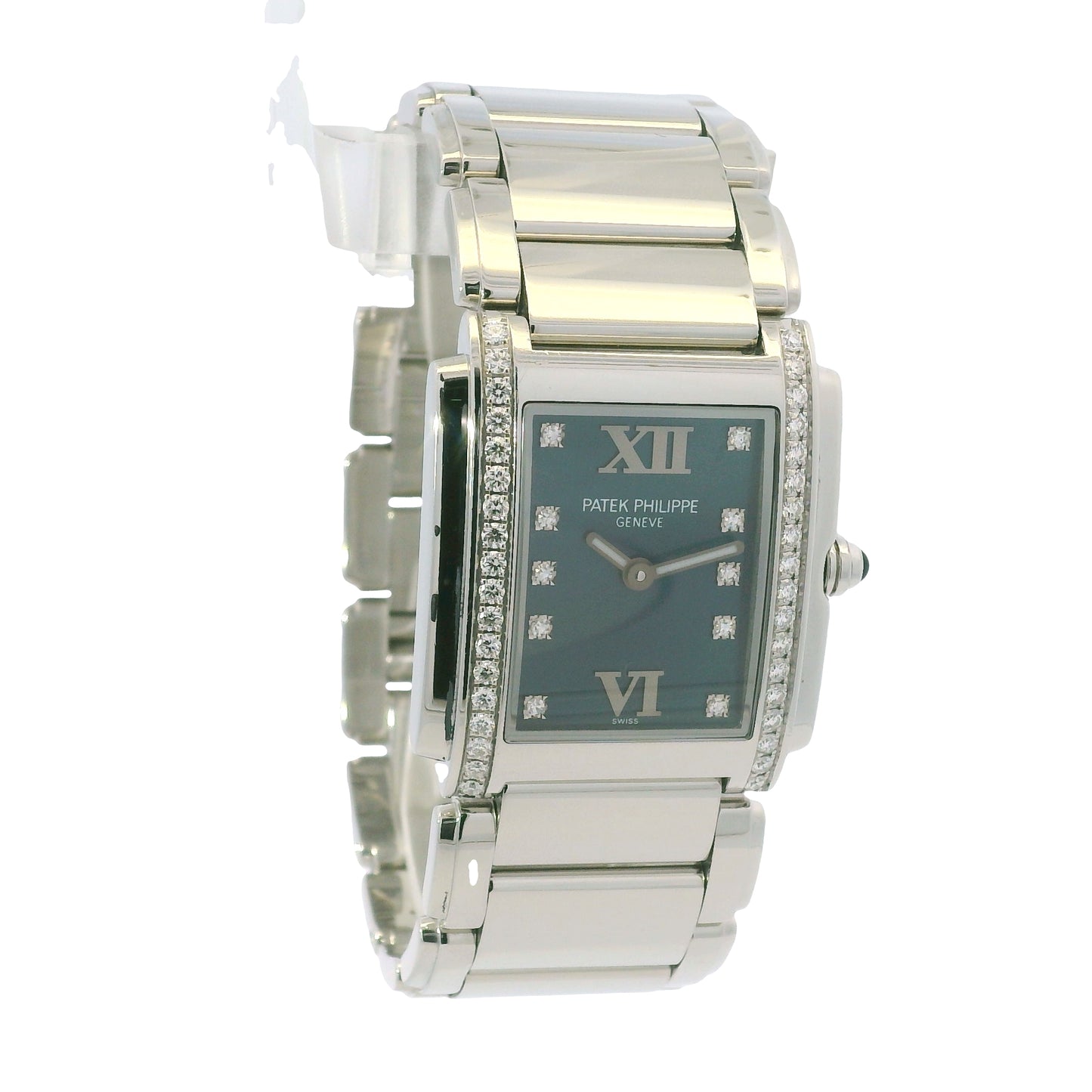 Patek Philippe 4910/10A Twenty-4 Stainless Steel Diamond Bezel Diamond Dial Watch