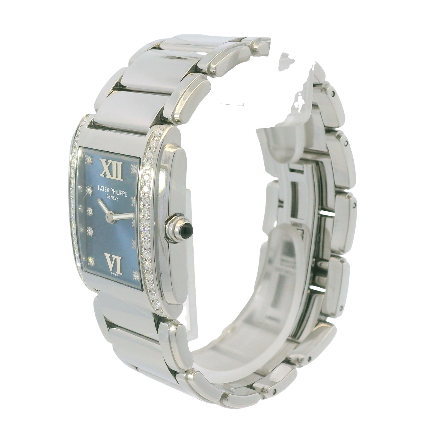 Patek Philippe 4910/10A Twenty-4 Stainless Steel Diamond Bezel Diamond Dial Watch