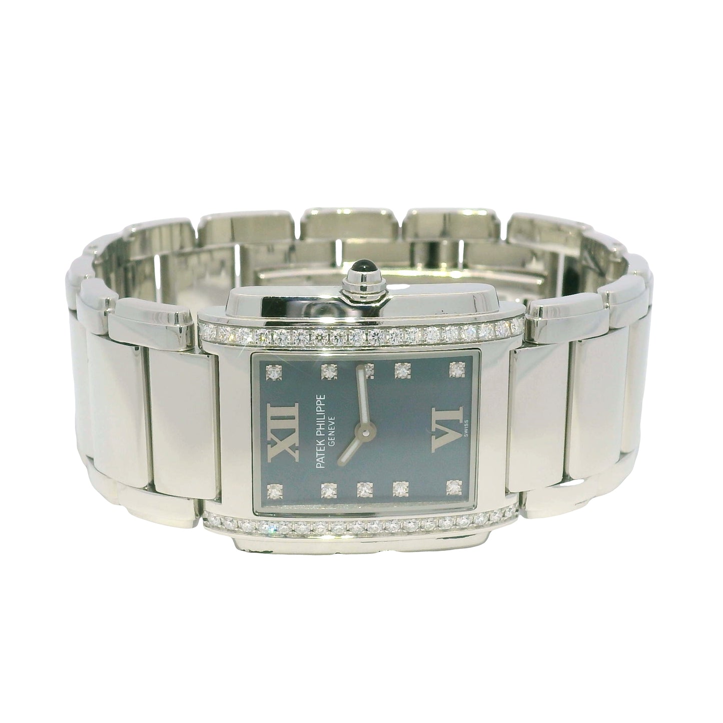 Patek Philippe 4910/10A Twenty-4 Stainless Steel Diamond Bezel Diamond Dial Watch