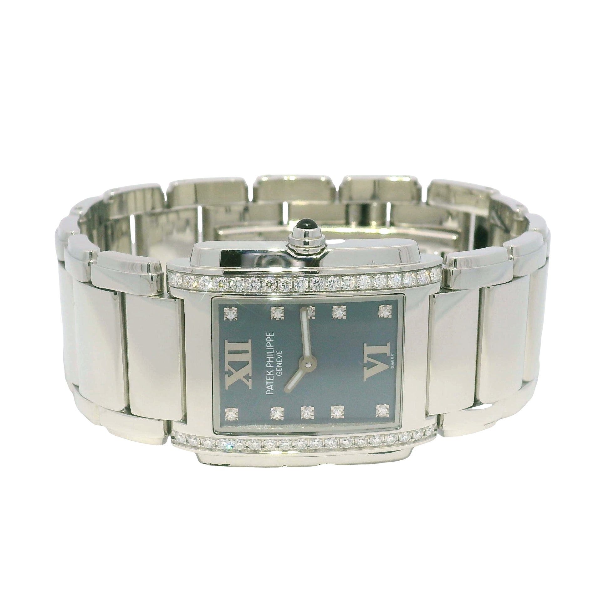 Patek Philippe 4910/10A Twenty-4 Stainless Steel Diamond Bezel Diamond Dial Watch