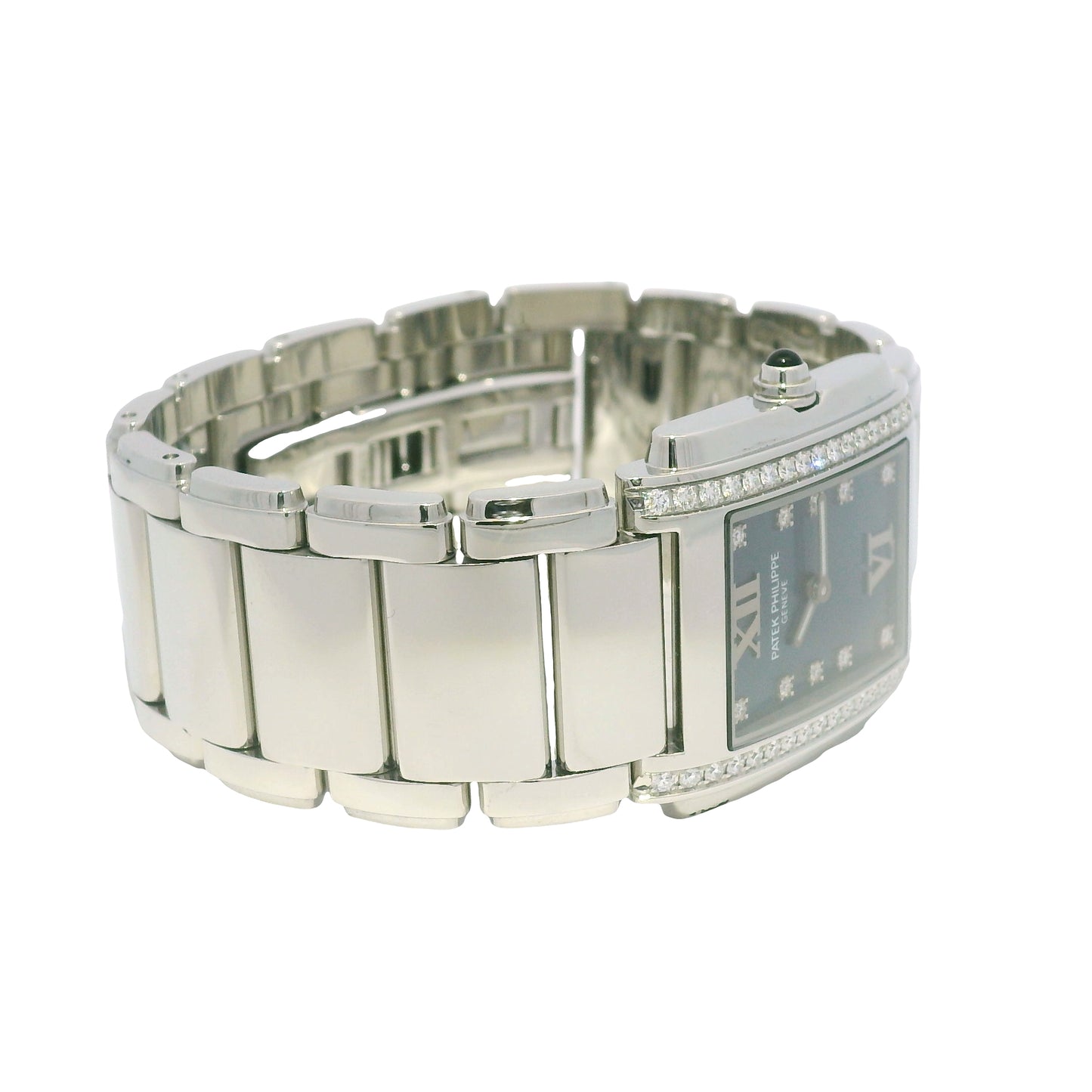 Patek Philippe 4910/10A Twenty-4 Stainless Steel Diamond Bezel Diamond Dial Watch