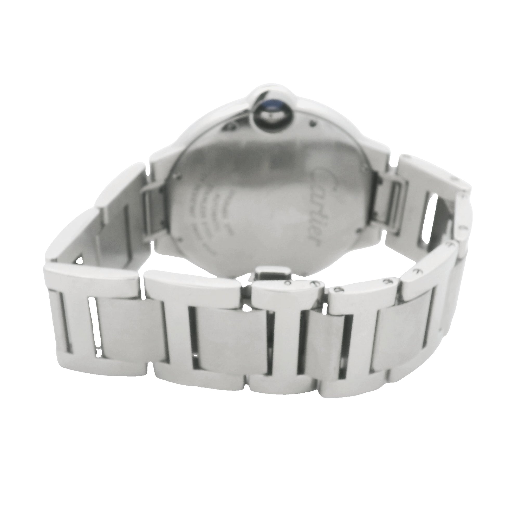 Cartier Ballon Bleu 42mm Silver Roman Dial Watch