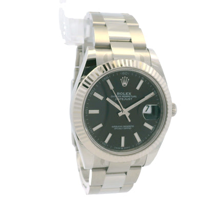Rolex 126334 Datejust Stainless Steel Black Stick Dial 41mm Watch