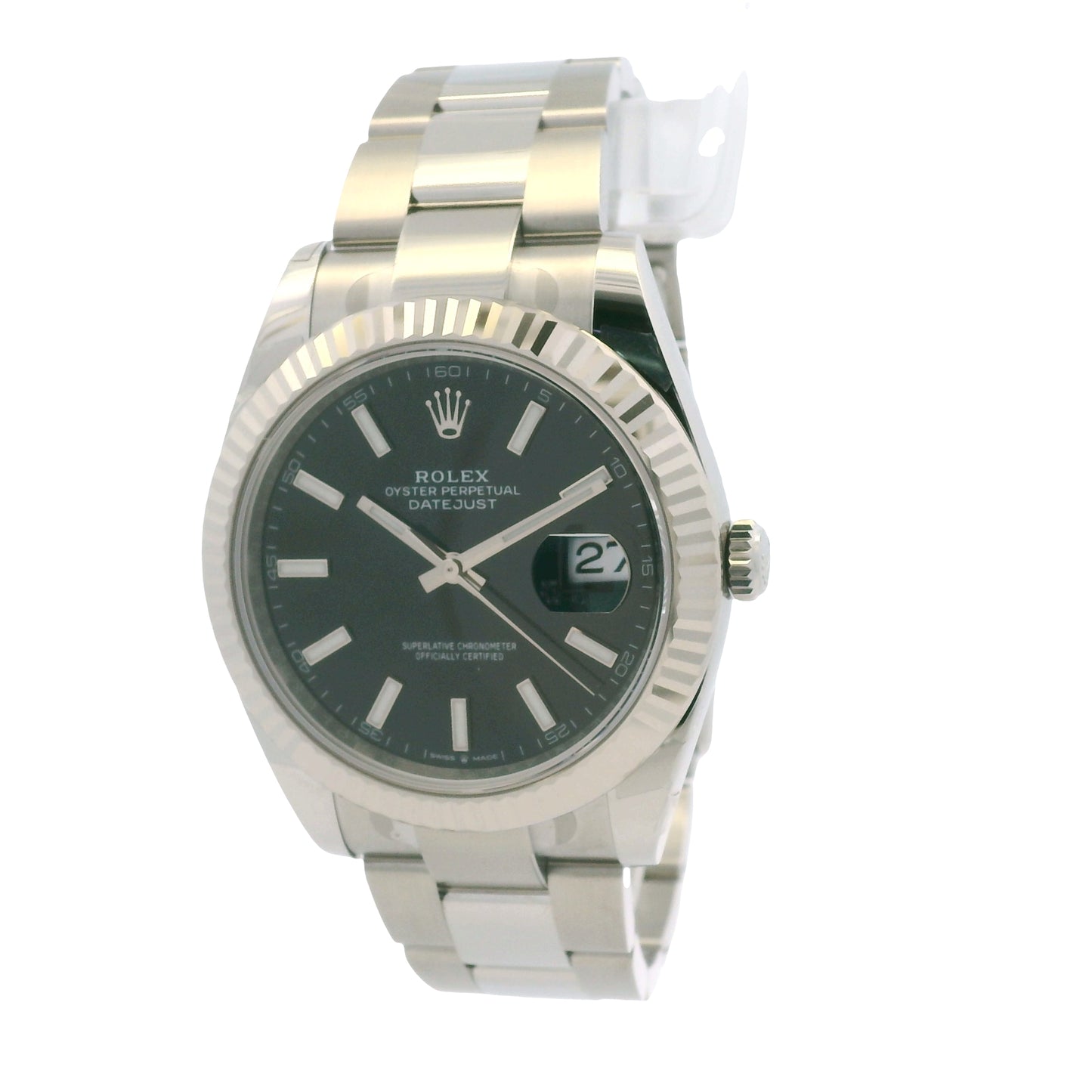 Rolex 126334 Datejust Stainless Steel Black Stick Dial 41mm Watch