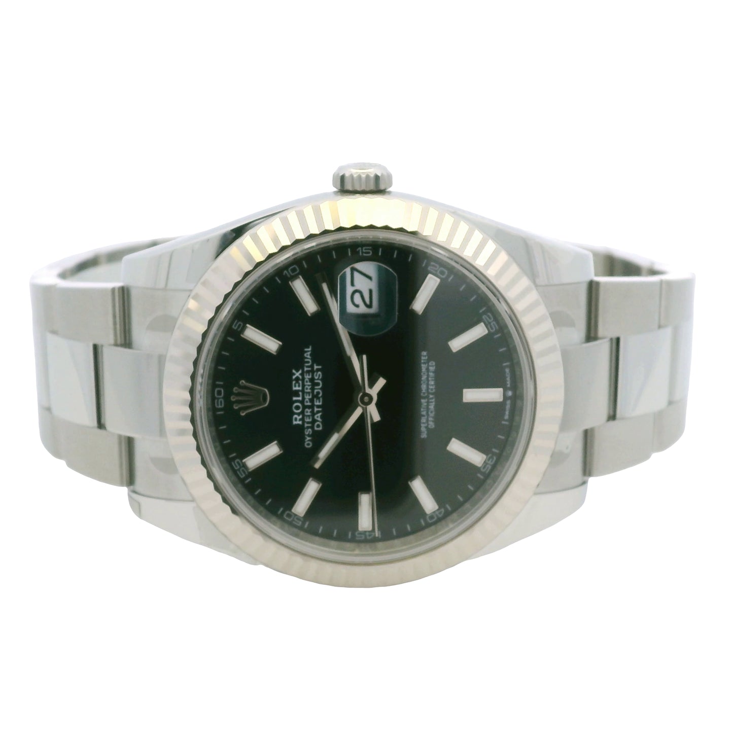 Rolex 126334 Datejust Stainless Steel Black Stick Dial 41mm Watch