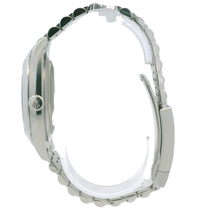 Rolex 126300 Datejust Stainless Steel Mint Green Stick Dial 41mm Watch