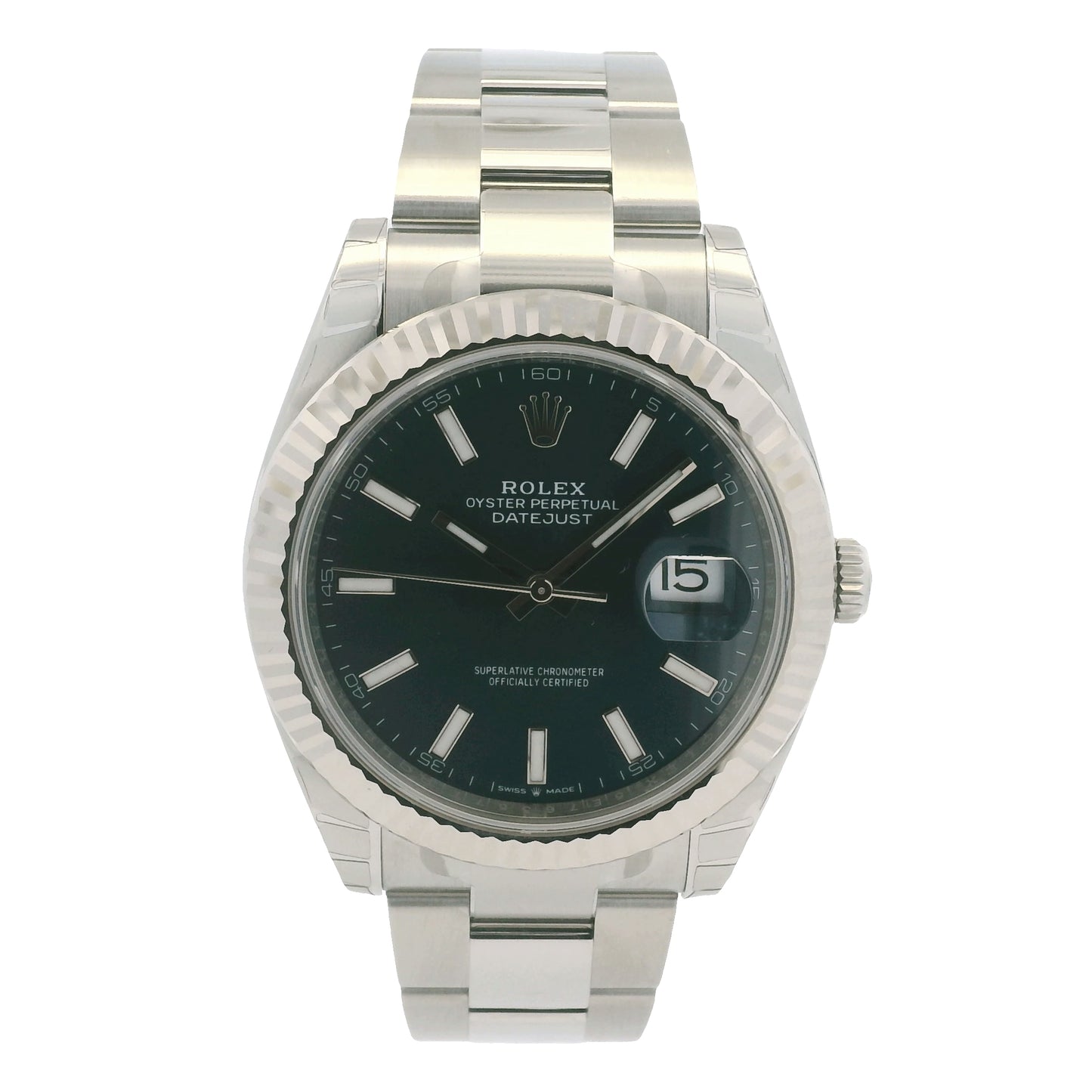 Rolex 126334 Datejust Stainless Steel Blue Stick Dial 41mm Watch