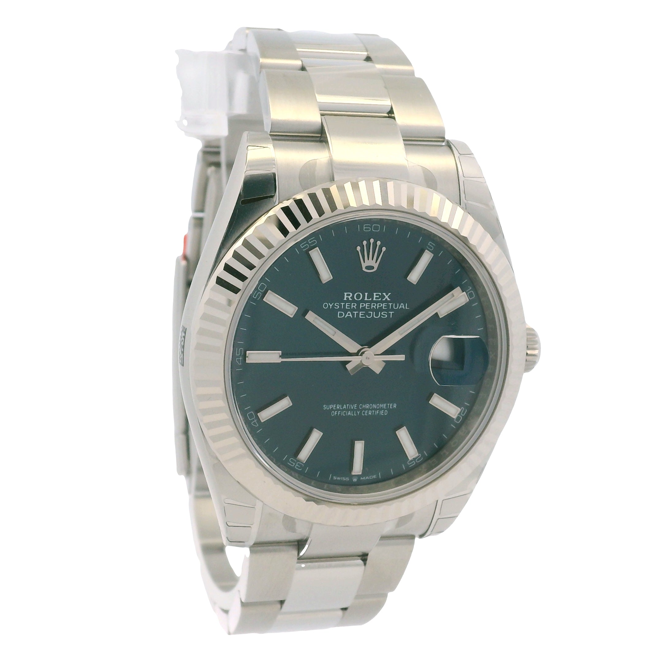 Rolex 126334 Datejust Stainless Steel Blue Stick Dial 41mm Watch
