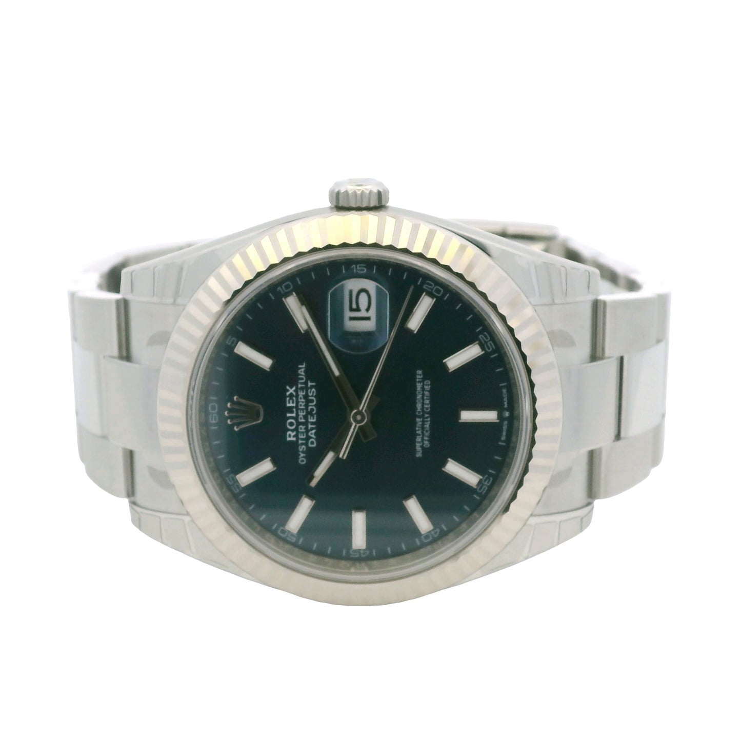 Rolex 126334 Datejust Stainless Steel Blue Stick Dial 41mm Watch