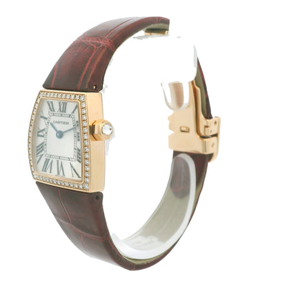 Cartier 2904 La Dona 18k Rose Gold Diamond Bezel Ladies Watch