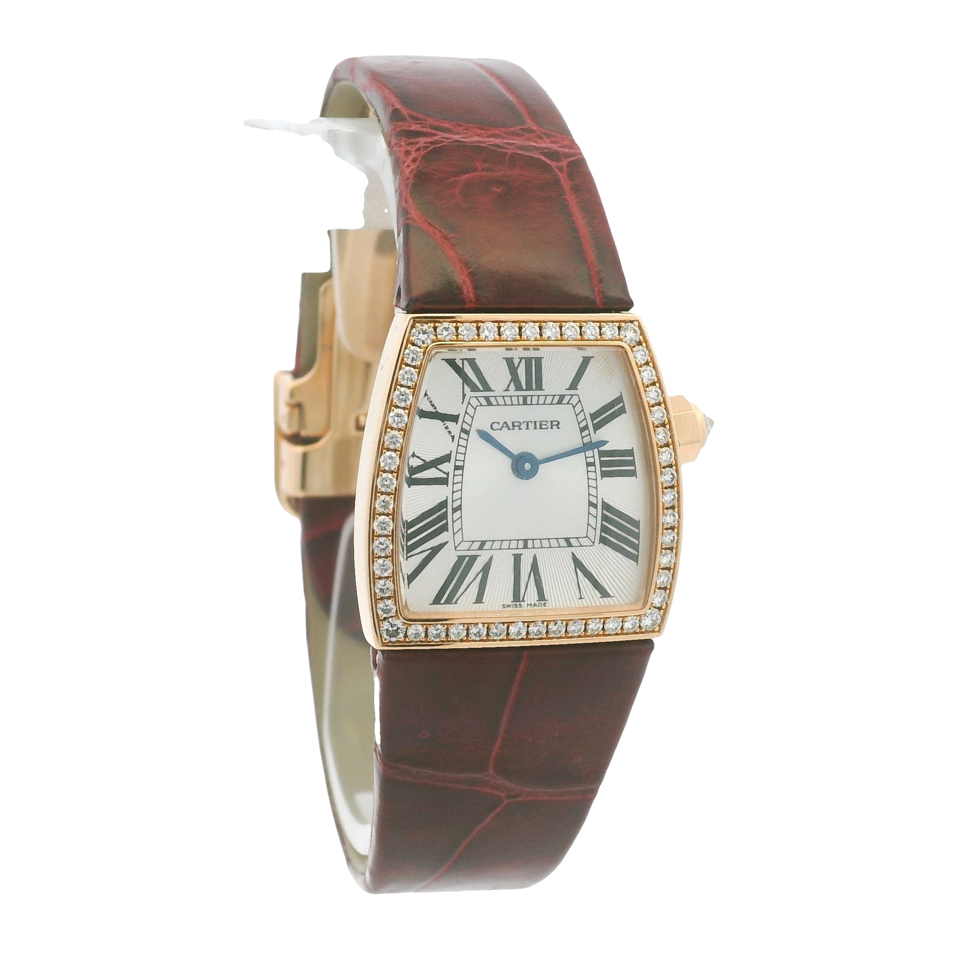 Cartier 2904 La Dona 18k Rose Gold Diamond Bezel Ladies Watch