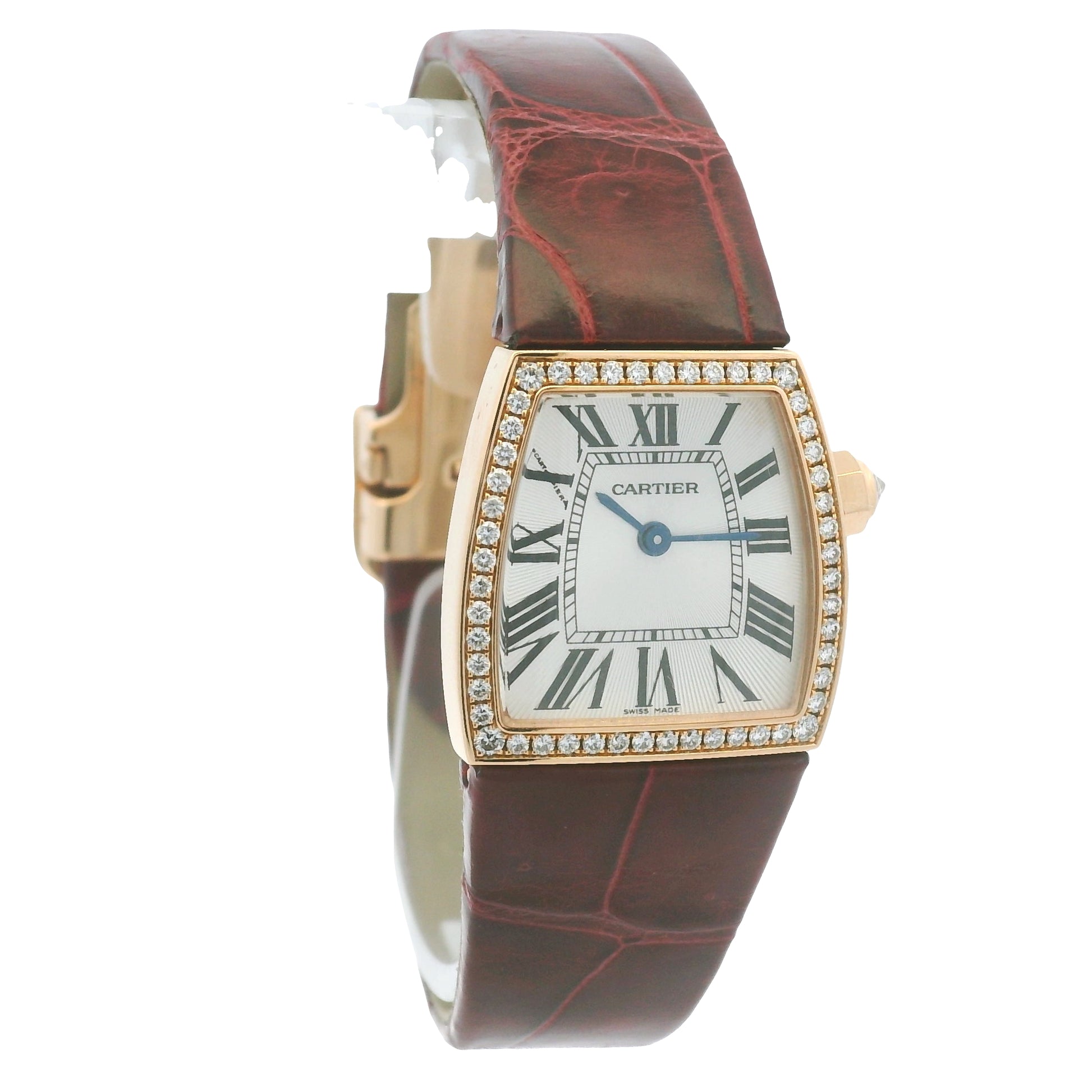 Cartier 2904 La Dona 18k Rose Gold Diamond Bezel Ladies Watch