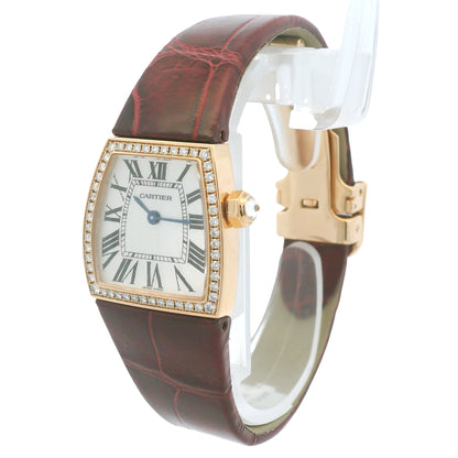 Cartier 2904 La Dona 18k Rose Gold Diamond Bezel Ladies Watch