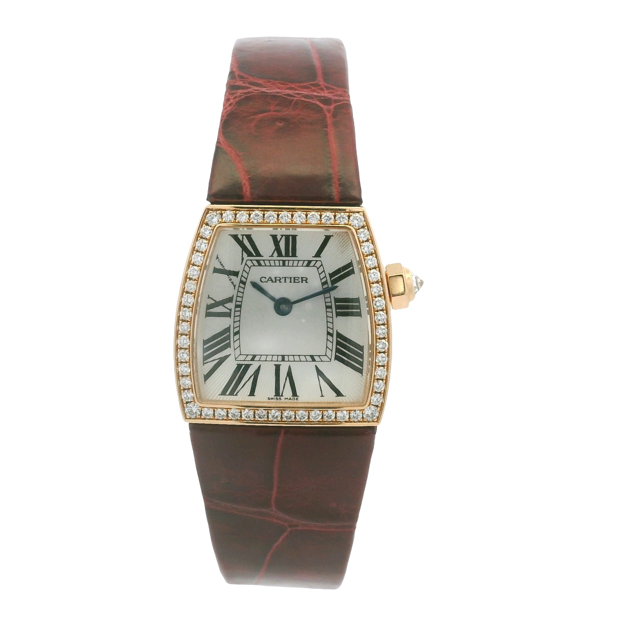 Cartier 2904 La Dona 18k Rose Gold Diamond Bezel Ladies Watch