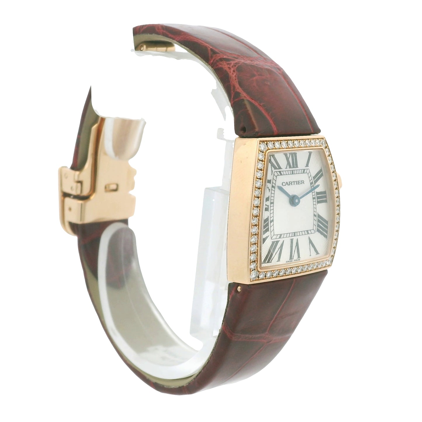 Cartier 2904 La Dona 18k Rose Gold Diamond Bezel Ladies Watch