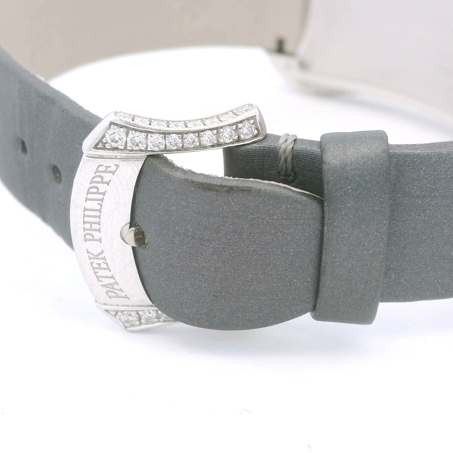 Patek Philippe 4973G Gondolo 18k White Gold Pave Diamond Ladies Watch