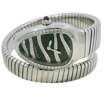 Bvlgari Serpenti 102440 Stainless Steel Diamond Dial & Bezel Women's Watch