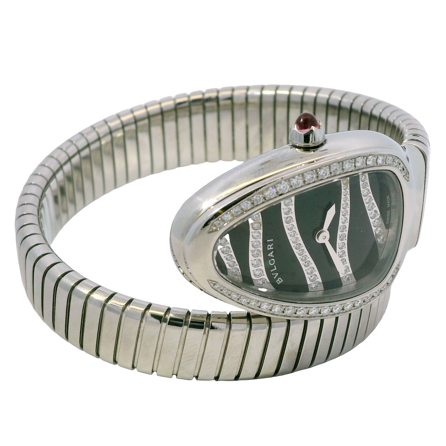 Bvlgari Serpenti 102440 Stainless Steel Diamond Dial & Bezel Women's Watch