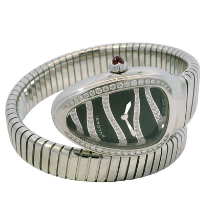 Bvlgari Serpenti 102440 Stainless Steel Diamond Dial & Bezel Women's Watch