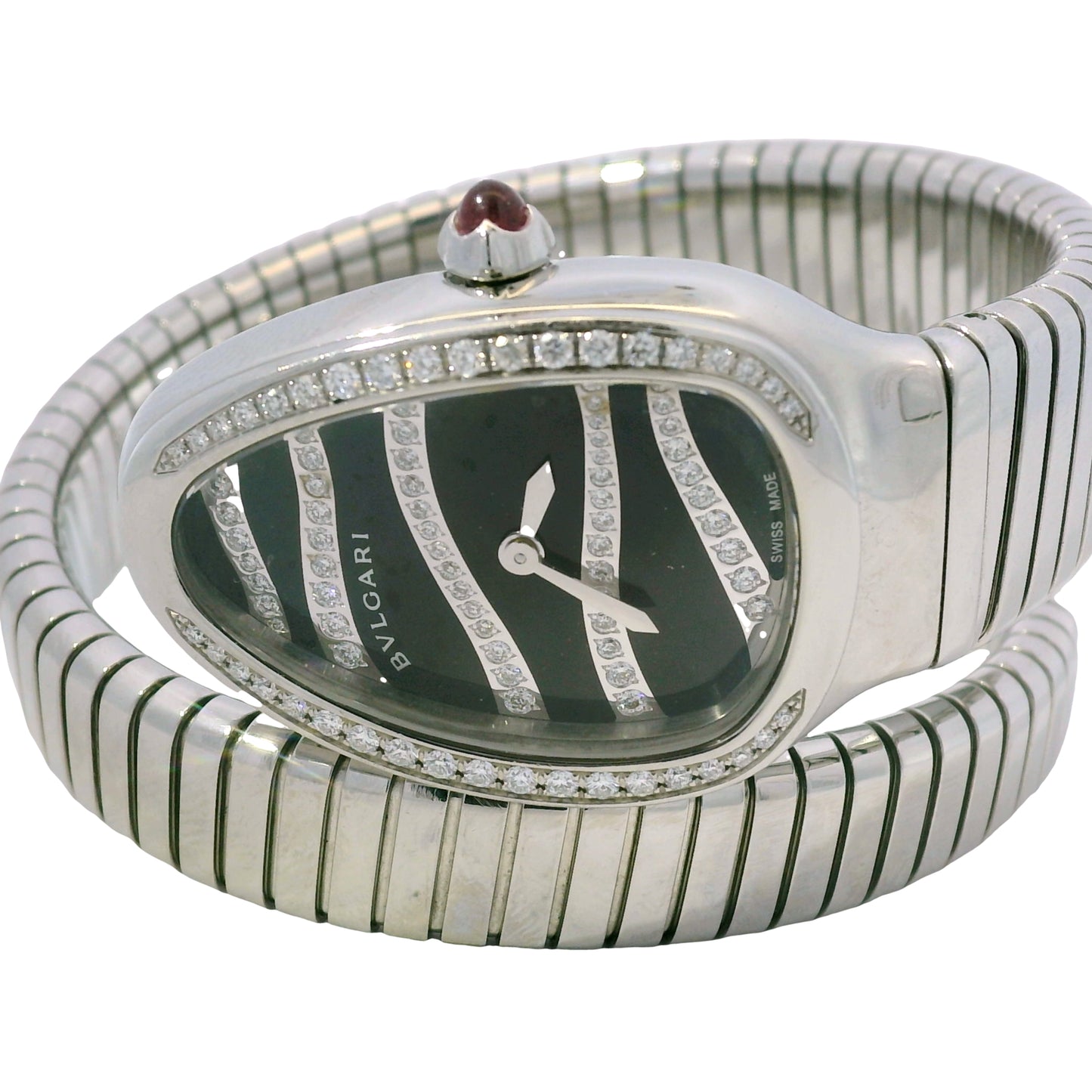 Bvlgari Serpenti 102440 Stainless Steel Diamond Dial & Bezel Women's Watch