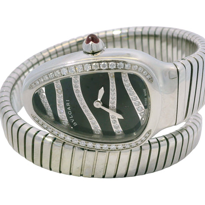 Bvlgari Serpenti 102440 Stainless Steel Diamond Dial & Bezel Women's Watch