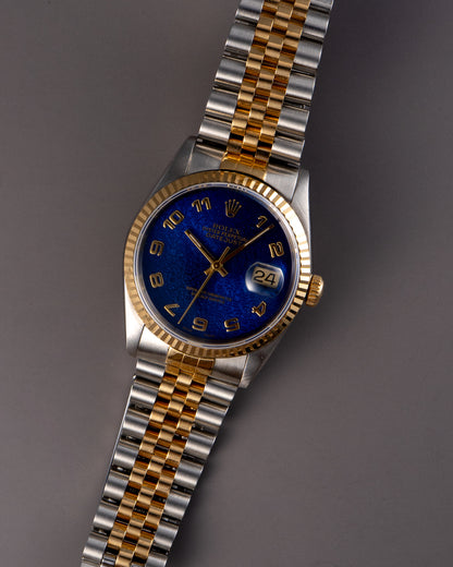 Rolex 16233 Datejust Two-Tone Blue Anniversary Dial 36mm Watch