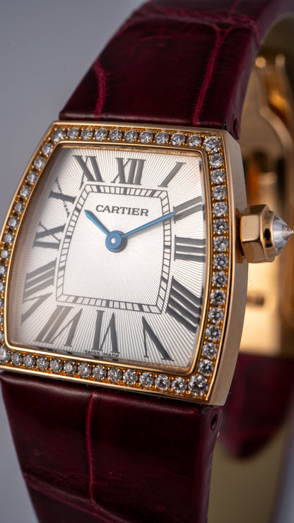 Cartier 2904 La Dona 18k Rose Gold Diamond Bezel Ladies Watch