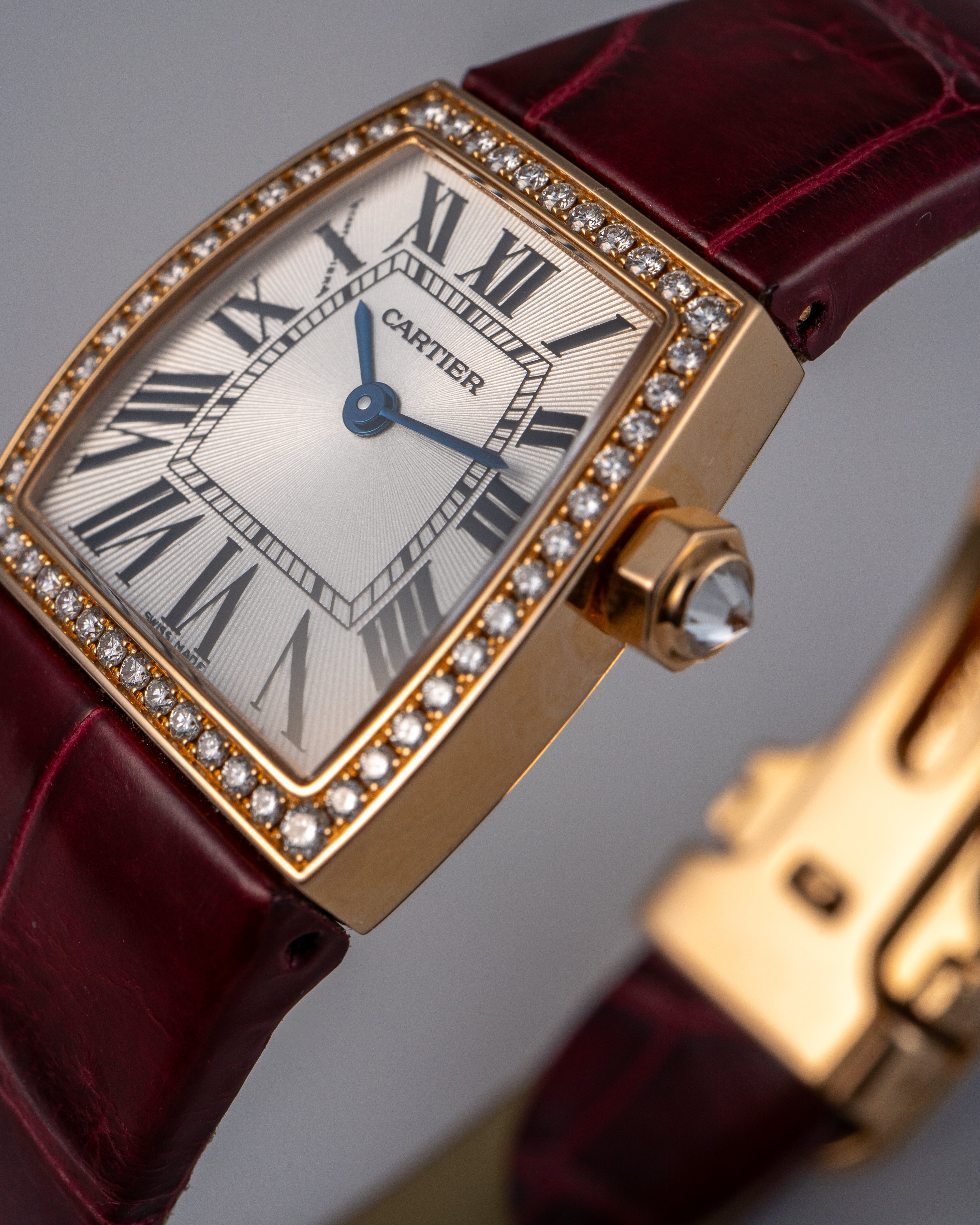 Cartier 2904 La Dona 18k Rose Gold Diamond Bezel Ladies Watch