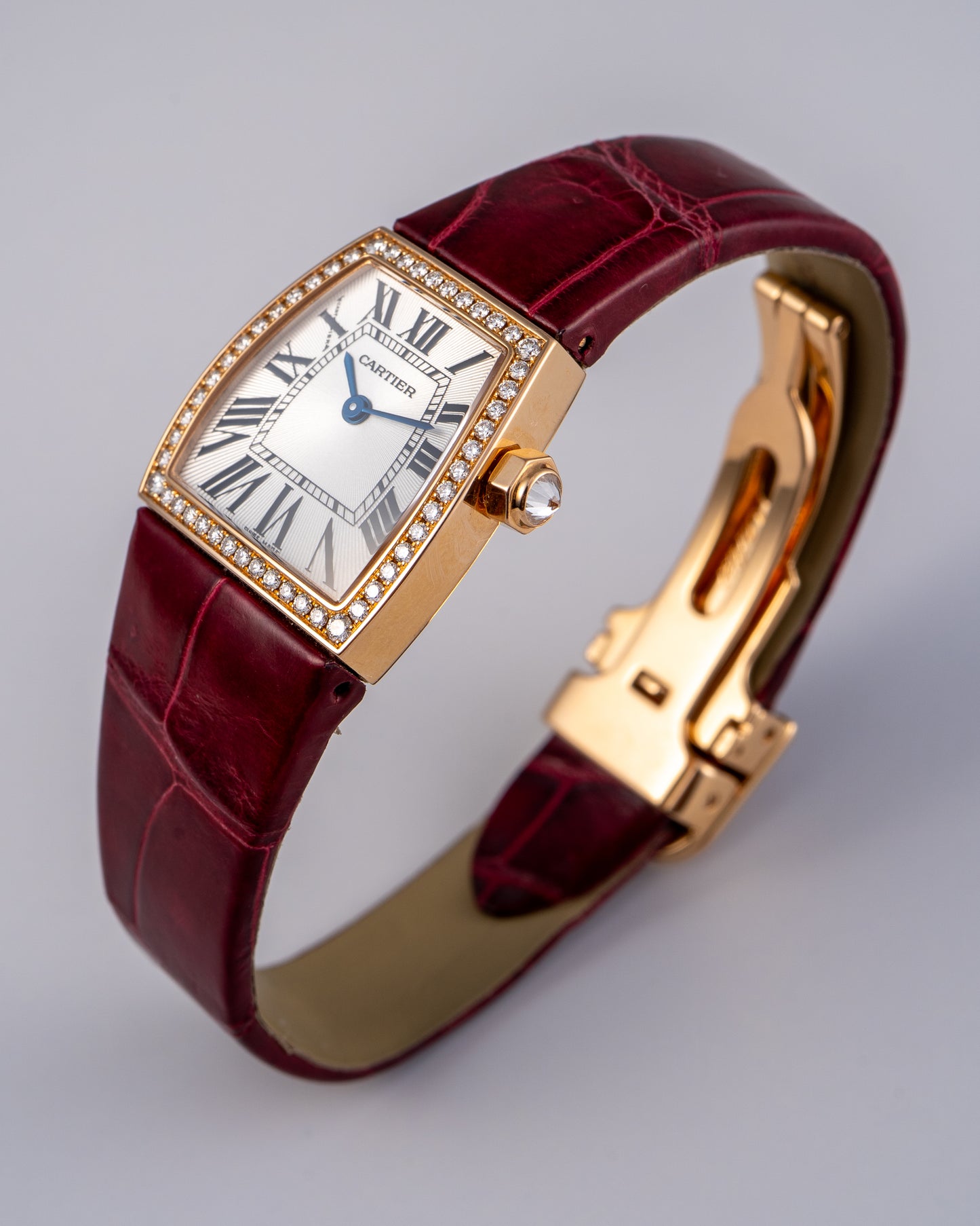Cartier 2904 La Dona 18k Rose Gold Diamond Bezel Ladies Watch