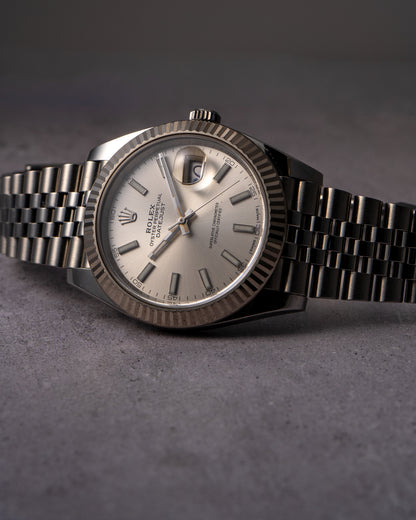 Rolex 126334 Datejust Stainless Steel Silver Stick Dial 41mm Watch