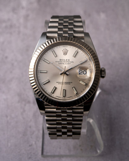 Rolex 126334 Datejust Stainless Steel Silver Stick Dial 41mm Watch