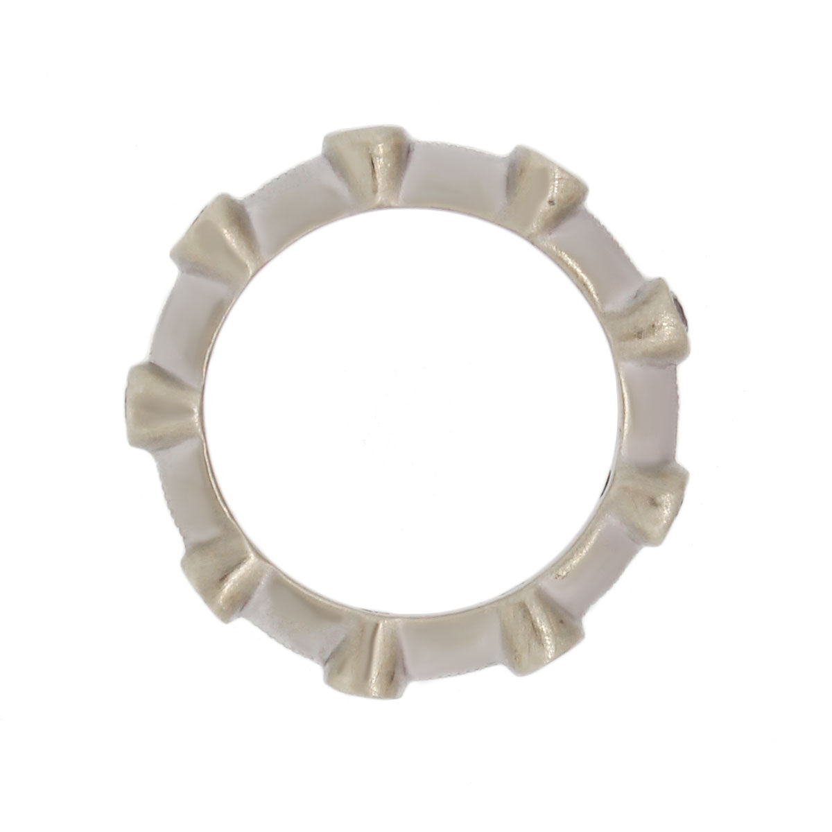 18k White Gold 0.45ctw Diamond Bezel Set Ring