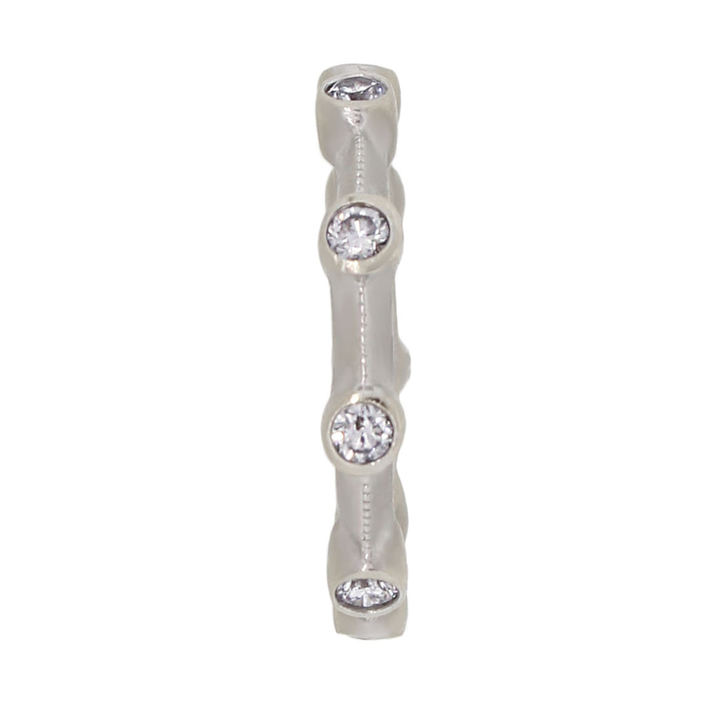 18k White Gold 0.45ctw Diamond Bezel Set Ring
