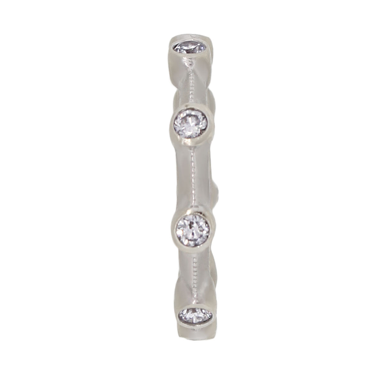 18k White Gold 0.45ctw Diamond Bezel Set Ring