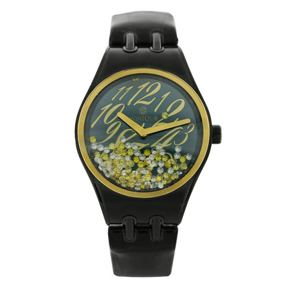 Wintour CC Collection Black and Gold Diamond Watch