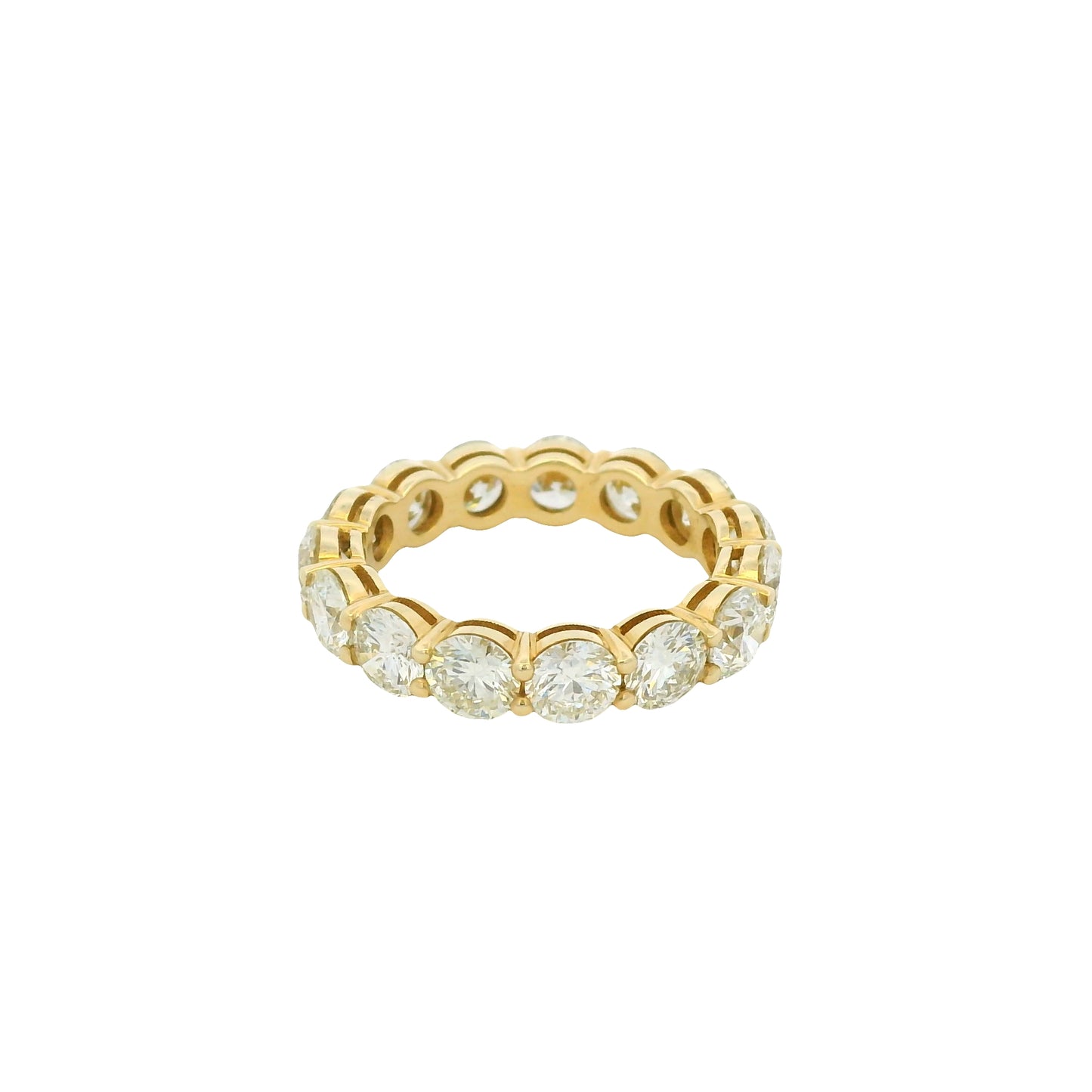 14k Yellow Gold 4.81ctw Round Brilliant Diamond Eternity Band