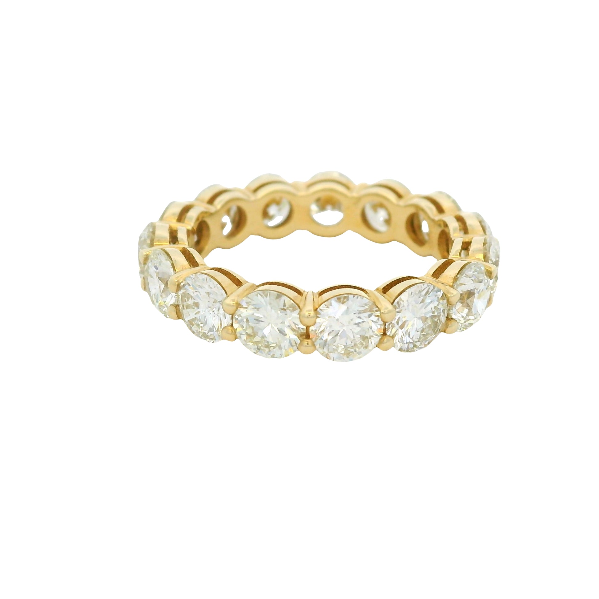 14k Yellow Gold 4.81ctw Round Brilliant Diamond Eternity Band