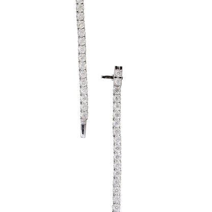 14k White Gold 21.51ctw Round Brilliant Diamond Illusion Set Tennis Necklace