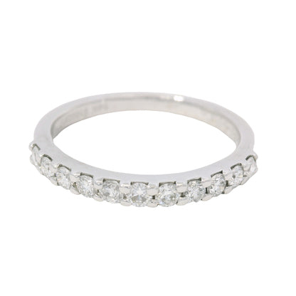 GIA 18K White Gold Natural Cushion Brilliant Diamond Engagement Ring & Band