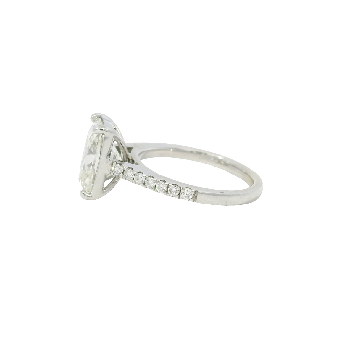 GIA 18K White Gold Natural Cushion Brilliant Cut Diamond Engagement Ring — product photo 8