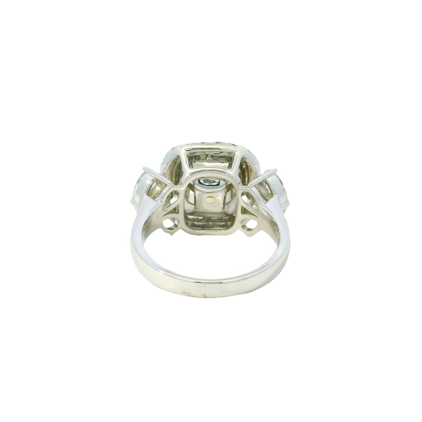 GIA 18KTT Gold Natural Fancy Brownish Yellow Cushion Cut Diamond Engagement Ring