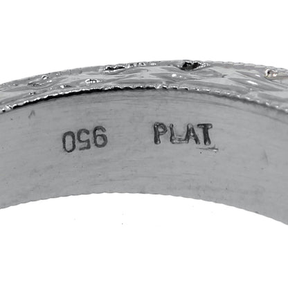 Platinum 0.15ctw Round Brilliant Diamond Mens Wedding Band