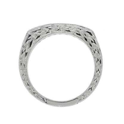 Platinum 0.15ctw Round Brilliant Diamond Mens Wedding Band