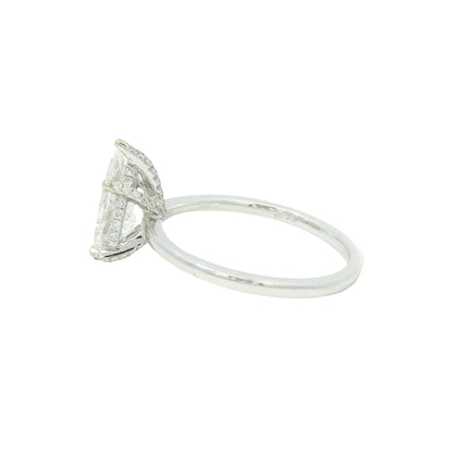 GIA 18K White Gold Natural 1.33 Carat Pear Shape Diamond Engagement Ring