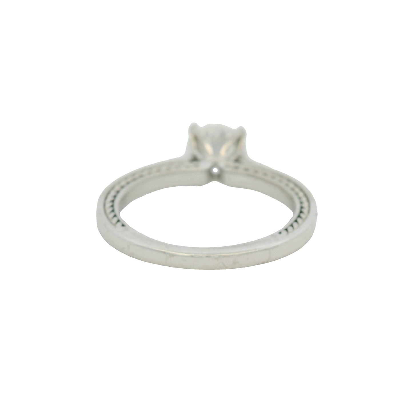 GIA 18K White Gold Natural Round Brilliant Diamond Ritani Braid Engagement Ring
