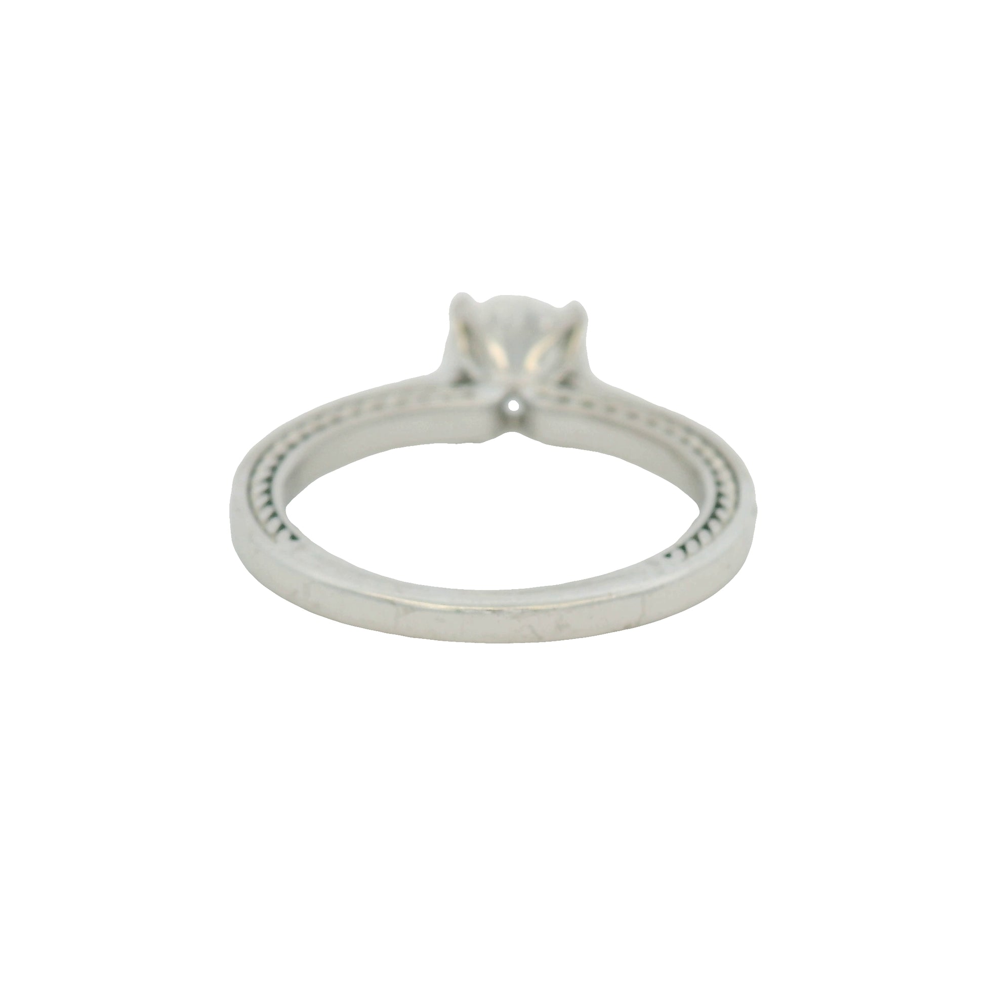 GIA 18K White Gold Natural Round Brilliant Diamond Ritani Braid Engagement Ring
