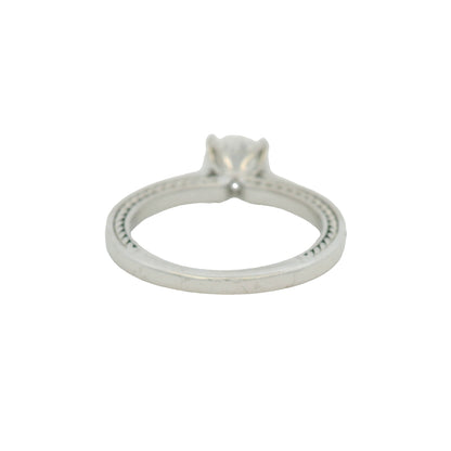 GIA 18K White Gold Natural Round Brilliant Diamond Ritani Braid Engagement Ring
