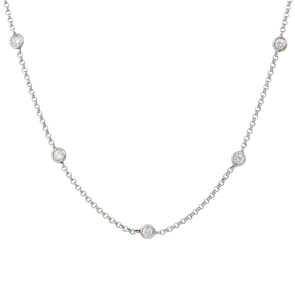 18k White Gold 0.36ctw Round Brilliant Diamond Necklace