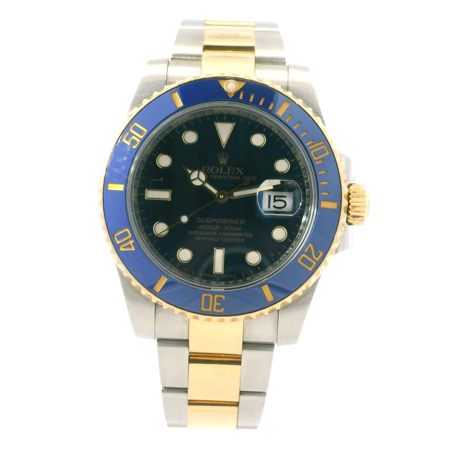 Rolex 116613LB Submariner 18K Yellow Gold & Stainless Steel 40mm Watch