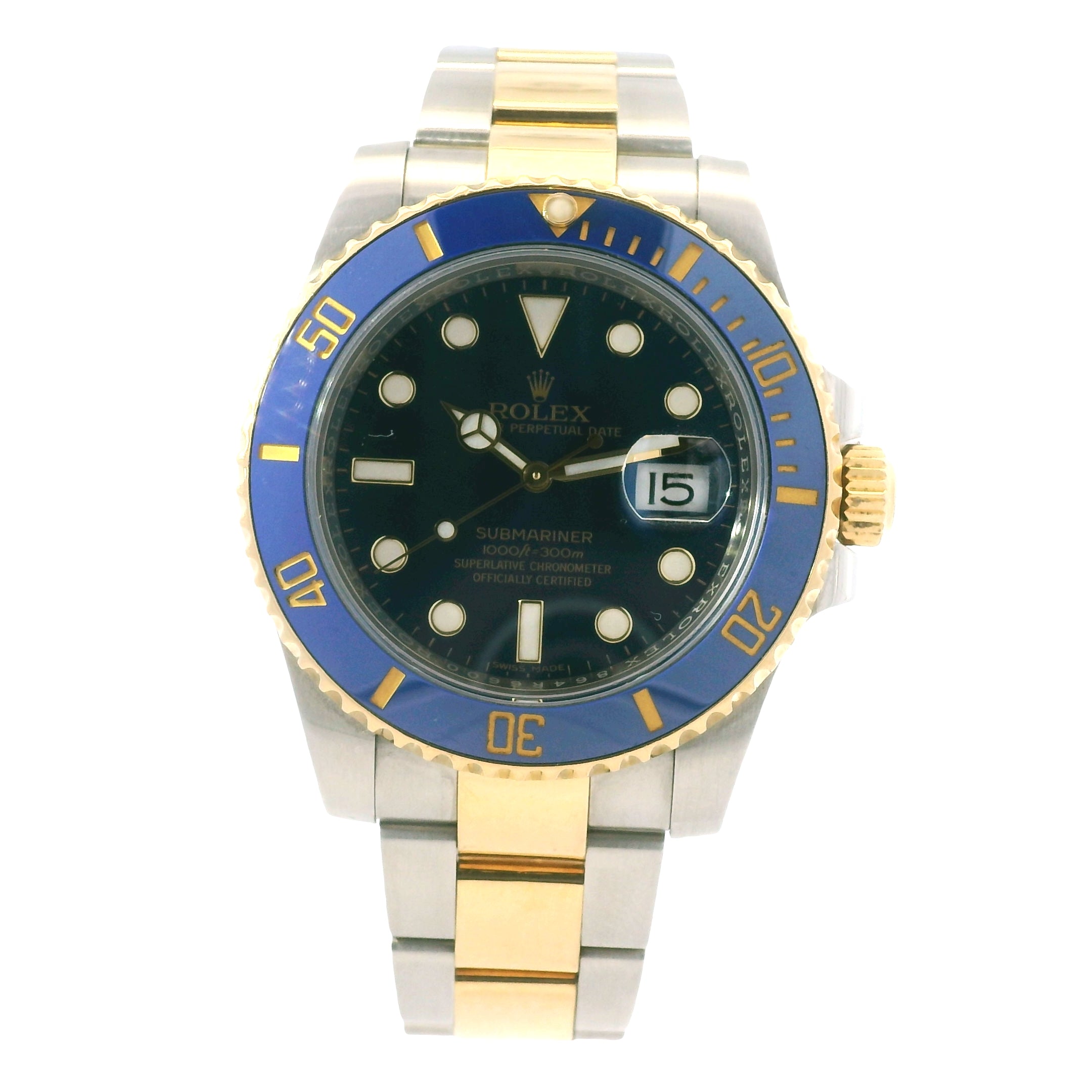 Rolex 116613LB Submariner 18K Yellow Gold & Stainless Steel 40mm Watch